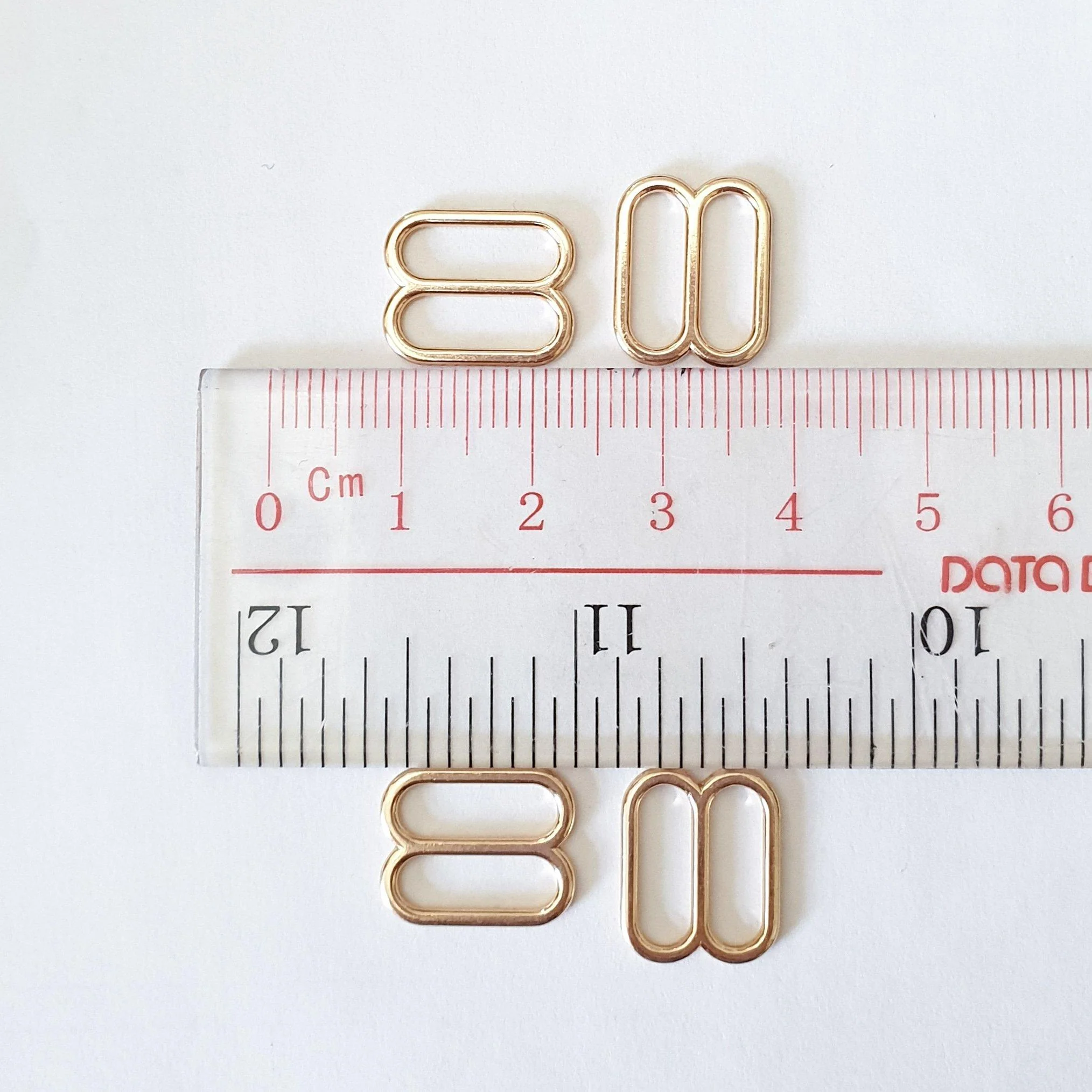 12mm Light Rose Gold colour Bra Sliders - Image 2