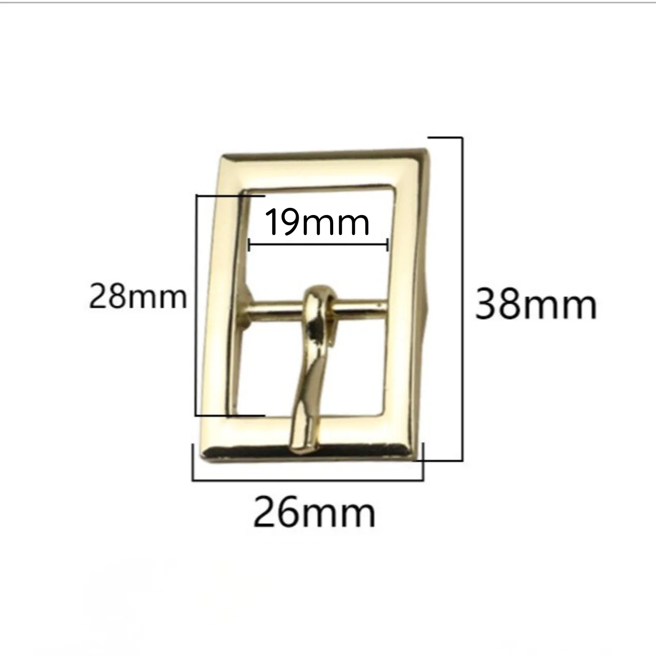 3/4" / 19mm Rectangular Belt Buckle - Image 3