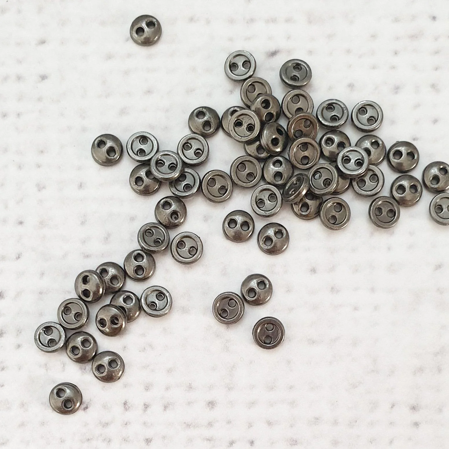 4mm Mini Round 2-hole Metal Buttons - Image 6