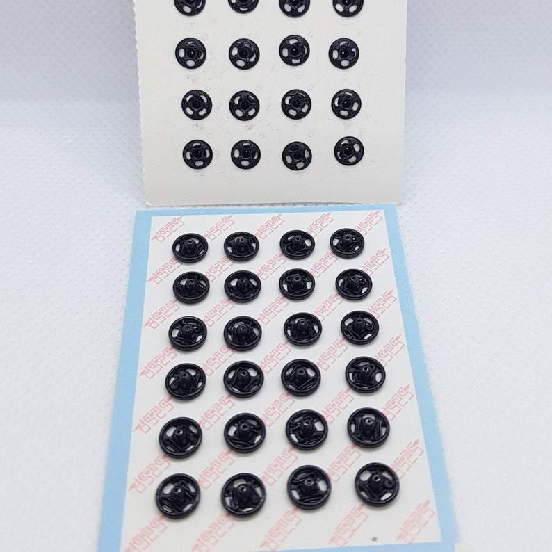 6mm Snap Closures - BLACK - Image 3
