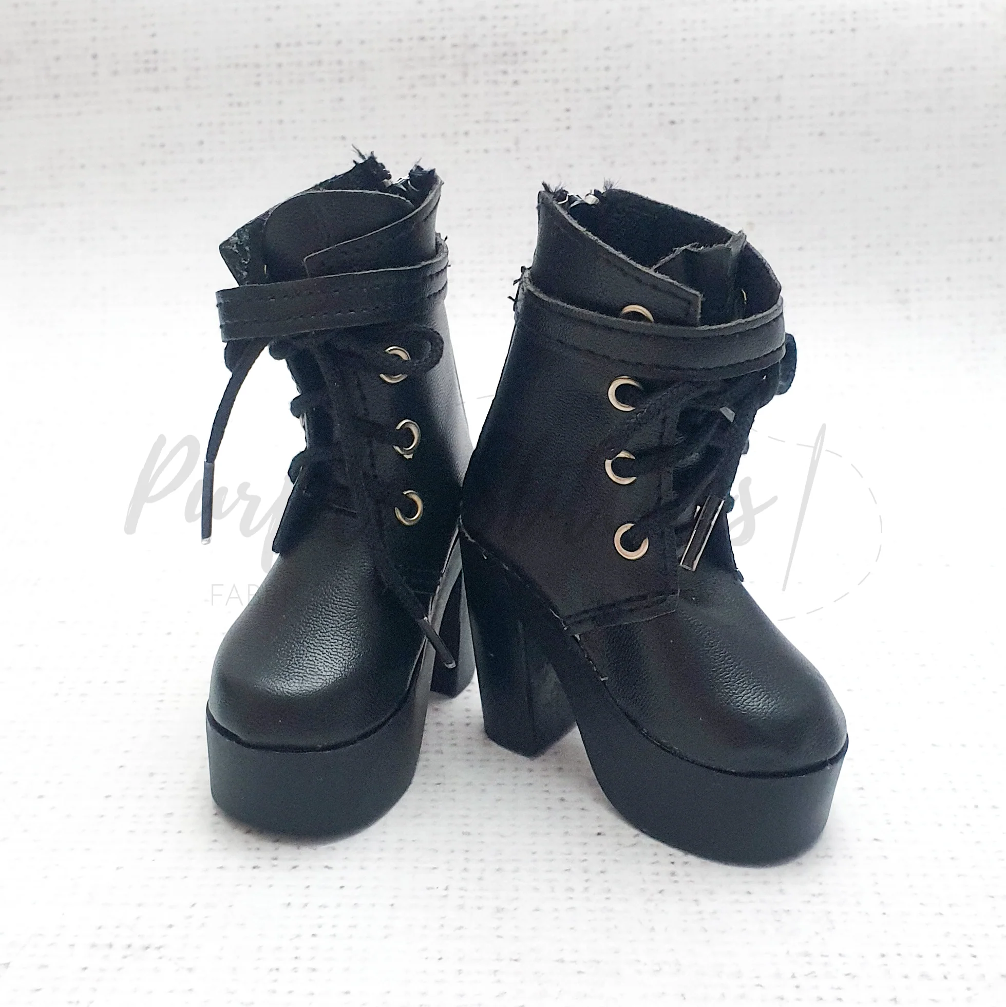 7.5cm PU Leather Doll Platform Boots - Image 2