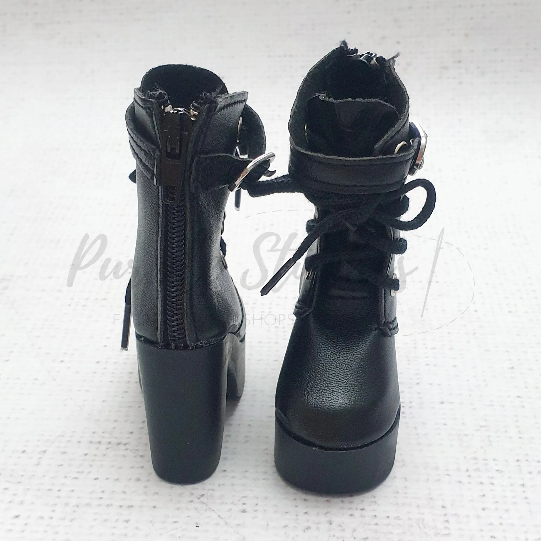 7.5cm PU Leather Doll Platform Boots - Image 5