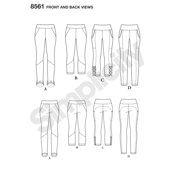 8561 - Misses' and Women's Leggings - Simplicity Patterns - Image 6