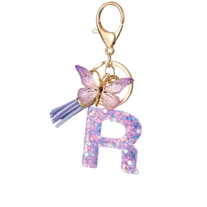 Lilac Stars - Alphabet Keyring - Image 21