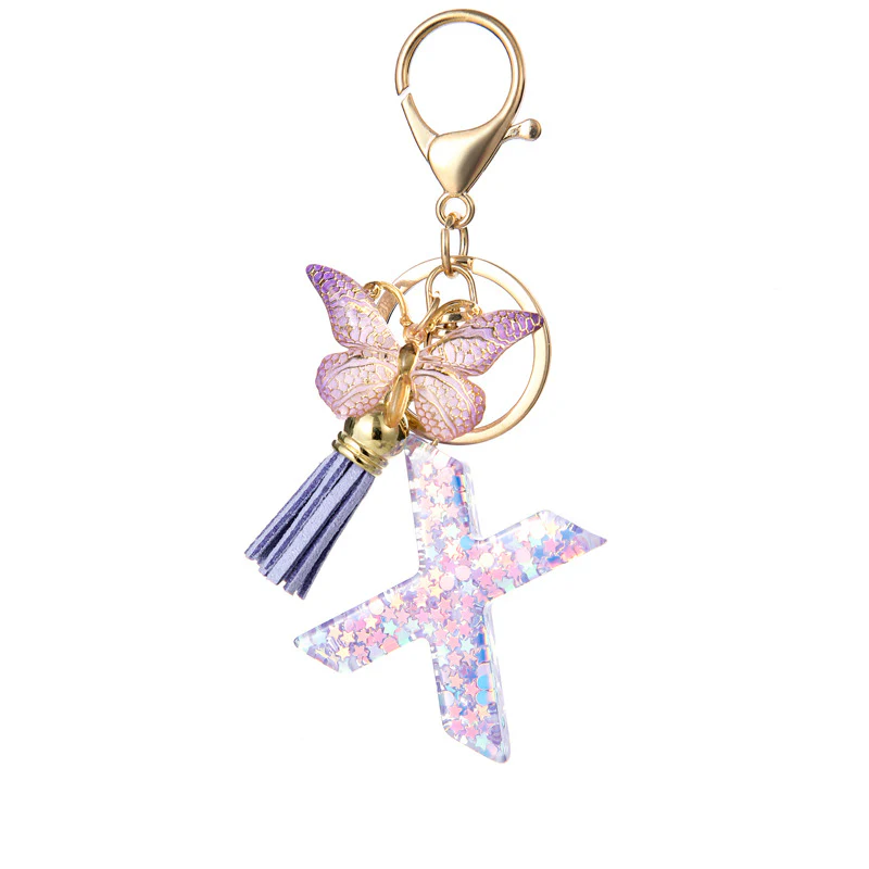 Lilac Stars - Alphabet Keyring - Image 27