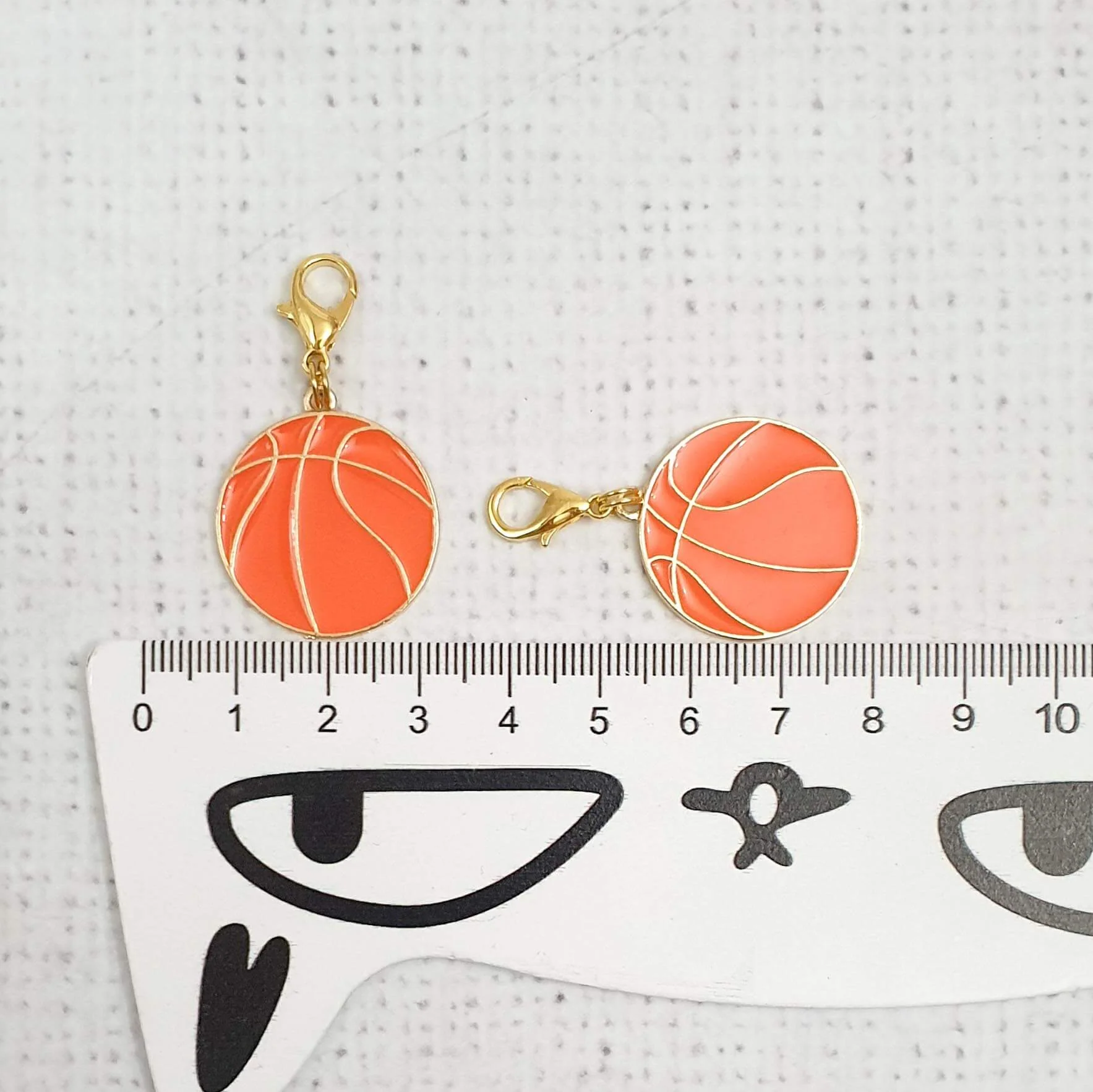 Basketball Zipper Charm - Image 2