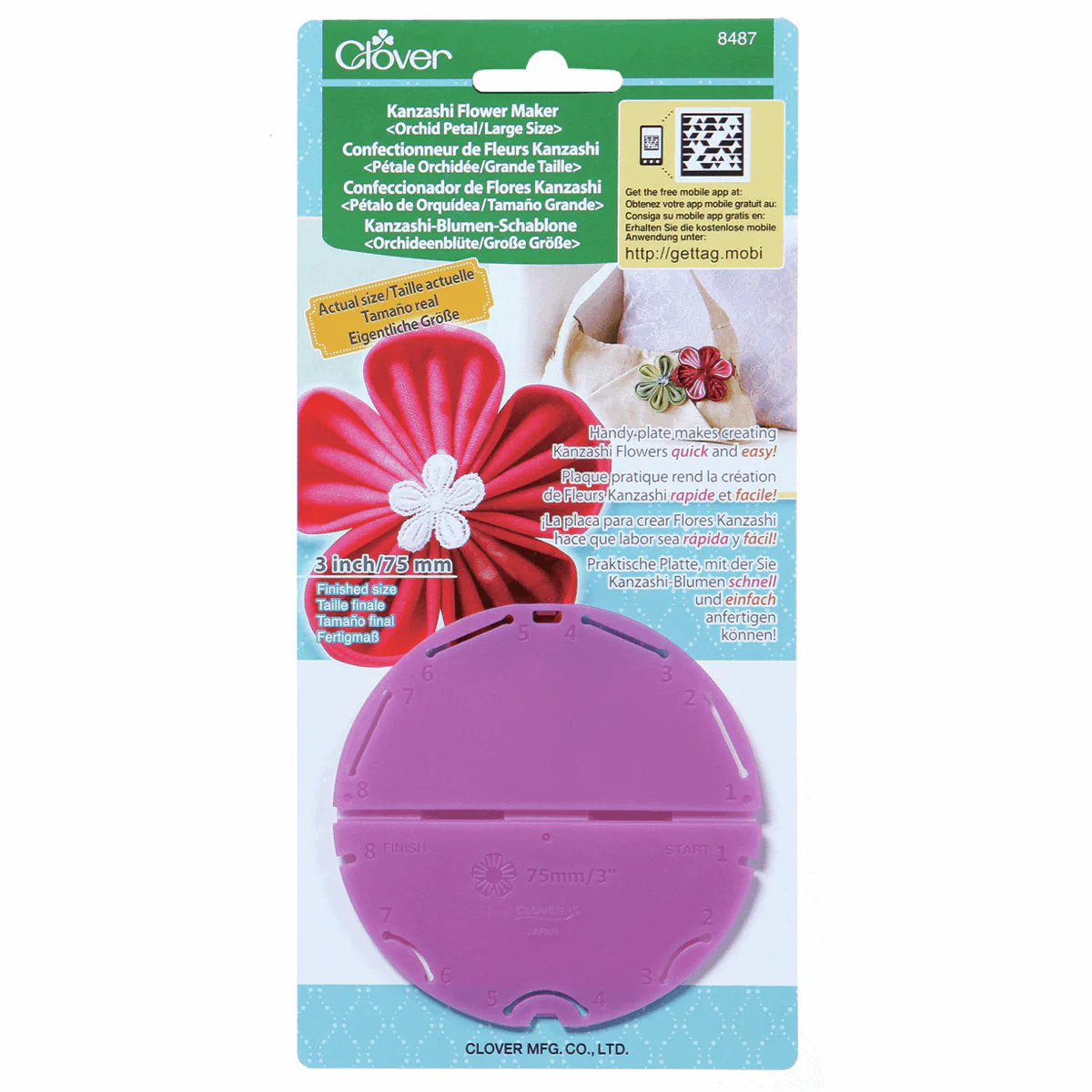 Clover Kanzashi Flower Maker: Large Orchid