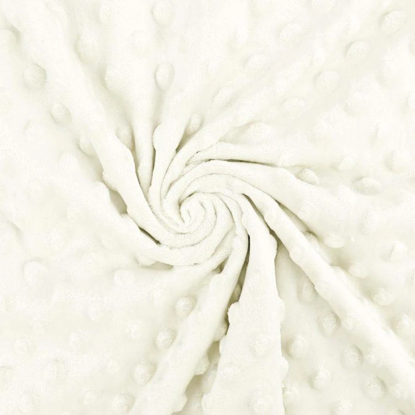 Ecru - Micro Dots Minky Fleece
