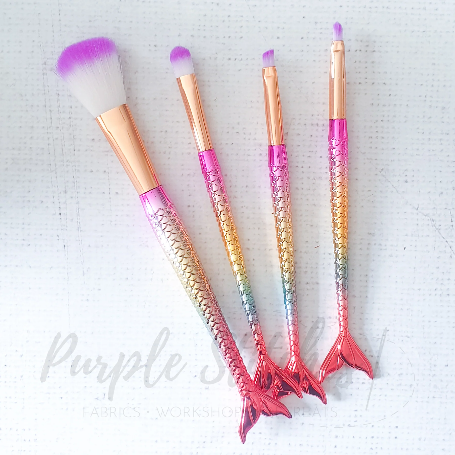 Mermaid Make Up Brushes (Set of 4) - Machine Cleaning - Image 6