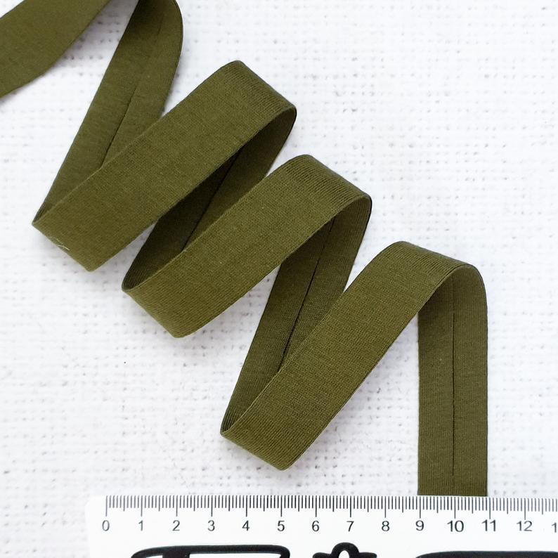 Moss Green Jersey  Binding - Image 2