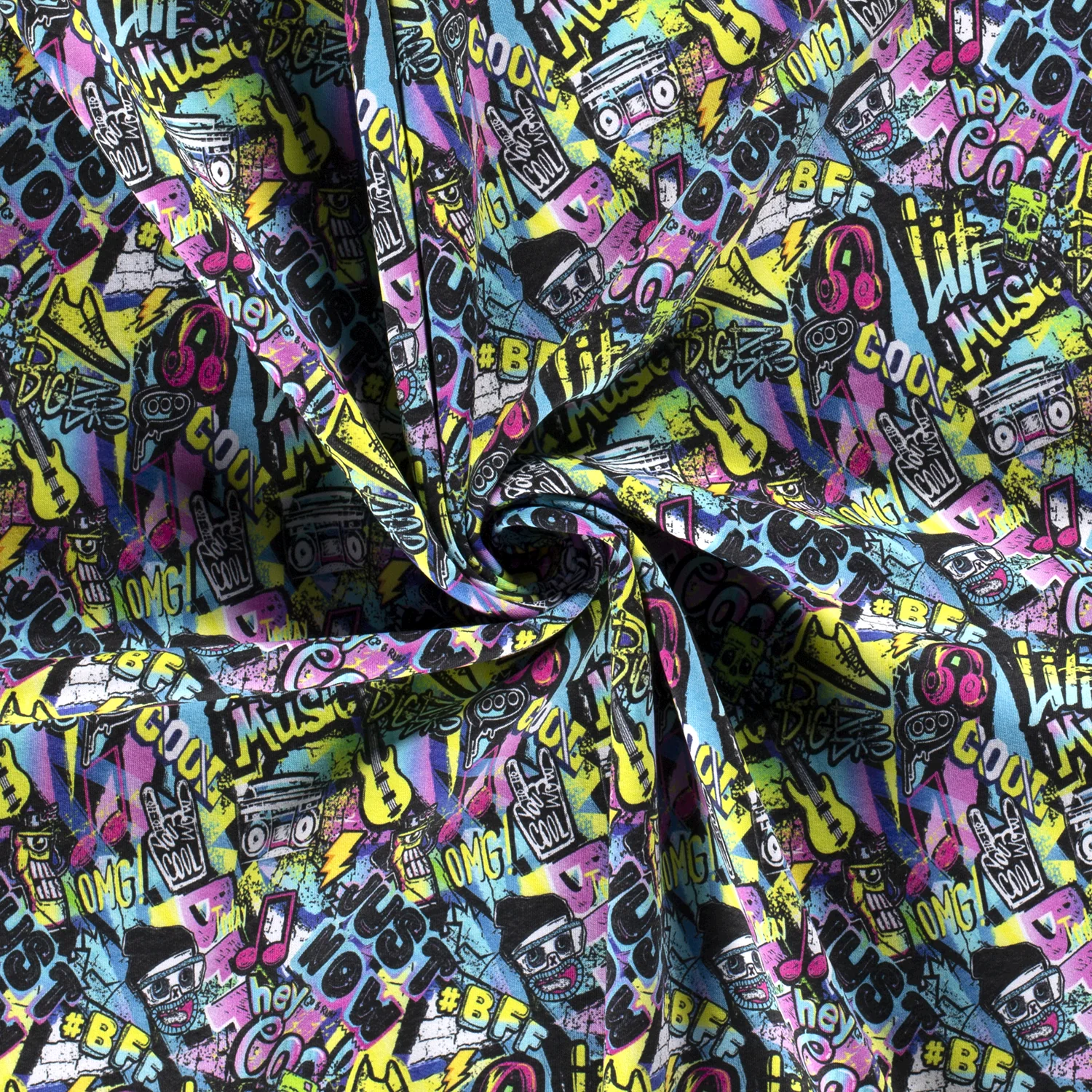 Rock Music - Cotton Mix Sweatshirt Jersey Fleece - Image 4