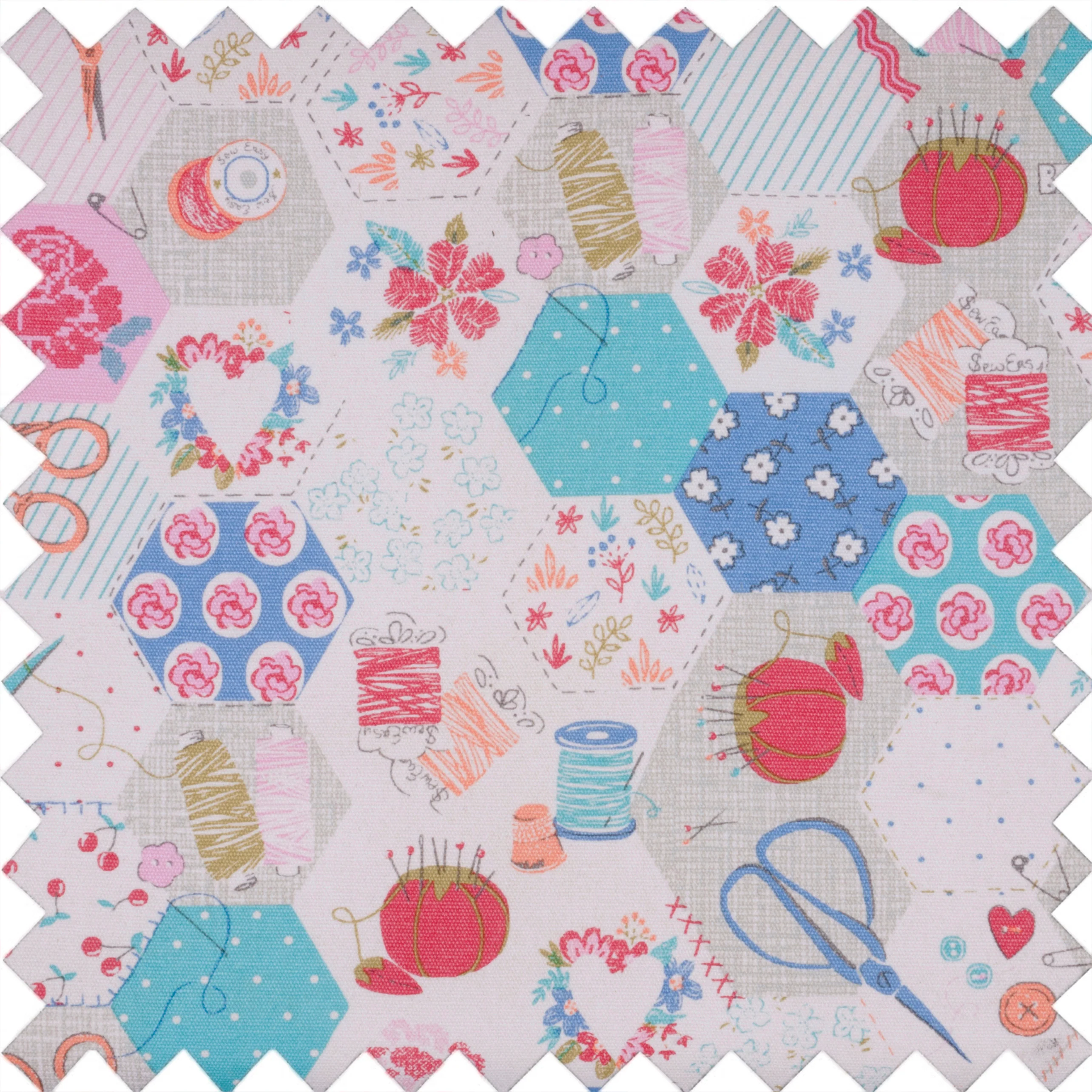 Sewing Machine Bag: Patchwork Hexagons - Image 2