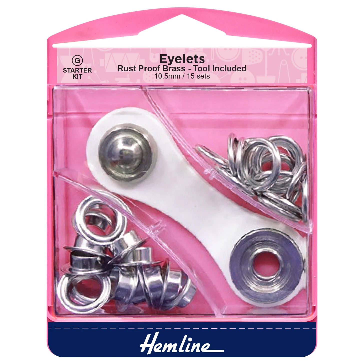 SILVER Eyelets Starter Kit - 10.5mm