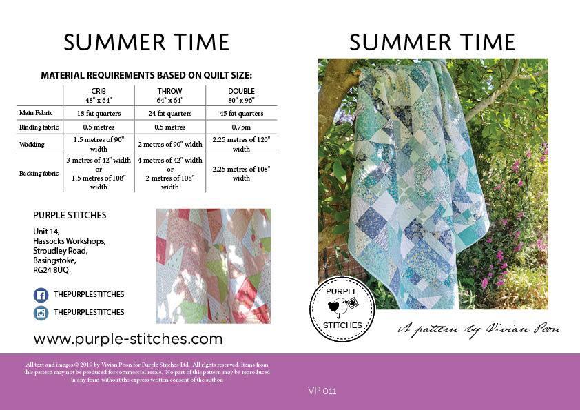 Summer Time Quilt Pattern - Printed Pattern - Image 3