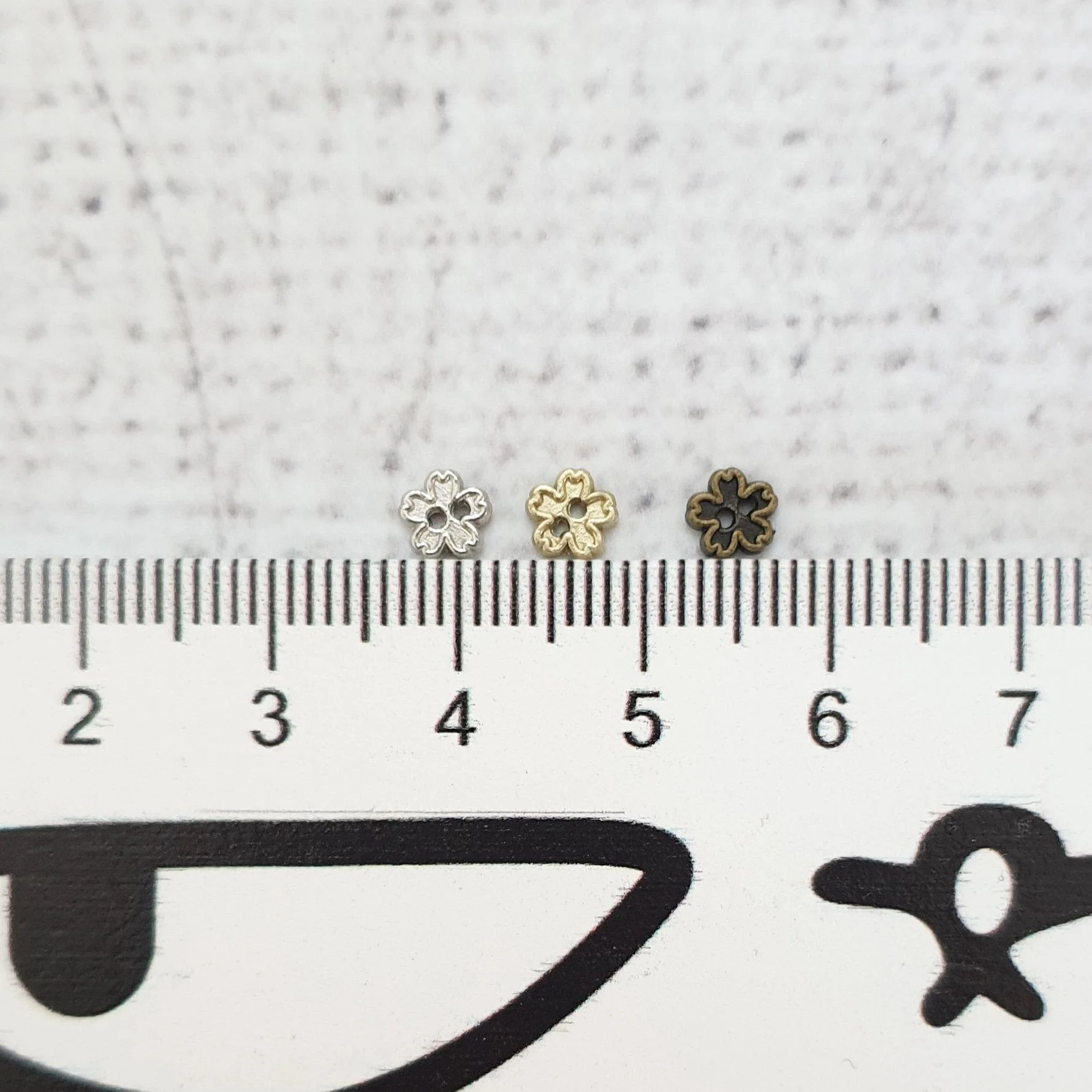 4mm Tiny Cherry Blossom Button - Image 3